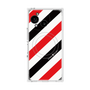 プレミアムスクエアケース with SnapMag［ Big Stripe - Red × Black ］