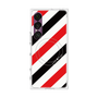 プレミアムスクエアケース with SnapMag［ Big Stripe - Red × Black ］