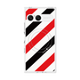 プレミアムスクエアケース with SnapMag［ Big Stripe - Red × Black ］