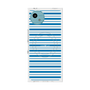 プレミアムスクエアケース with SnapMag［ Small Border - Blue ］