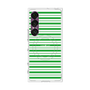 プレミアムスクエアケース with SnapMag［ Small Border - Green ］
