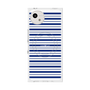 プレミアムスクエアケース with SnapMag［ Small Border - Navy ］
