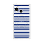プレミアムスクエアケース with SnapMag［ Small Border - Navy ］
