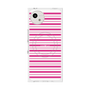 プレミアムスクエアケース with SnapMag［ Small Border - Pink ］