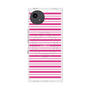 プレミアムスクエアケース with SnapMag［ Small Border - Pink ］