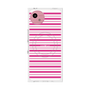 プレミアムスクエアケース with SnapMag［ Small Border - Pink ］