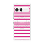 プレミアムスクエアケース with SnapMag［ Small Border - Pink ］