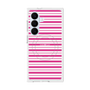 プレミアムスクエアケース with SnapMag［ Small Border - Pink ］