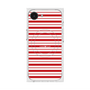 プレミアムスクエアケース with SnapMag［ Small Border - Red ］