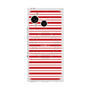 プレミアムスクエアケース with SnapMag［ Small Border - Red ］