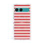プレミアムスクエアケース with SnapMag［ Small Border - Red ］