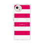 プレミアムスクエアケース with SnapMag［ Big Border - Pink ］