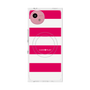プレミアムスクエアケース with SnapMag［ Big Border - Pink ］