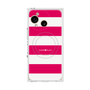 プレミアムスクエアケース with SnapMag［ Big Border - Pink ］