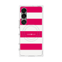 プレミアムスクエアケース with SnapMag［ Big Border - Pink ］