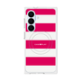 プレミアムスクエアケース with SnapMag［ Big Border - Pink ］