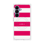 プレミアムスクエアケース with SnapMag［ Big Border - Pink ］