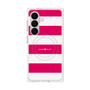 プレミアムスクエアケース with SnapMag［ Big Border - Pink ］