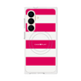 プレミアムスクエアケース with SnapMag［ Big Border - Pink ］