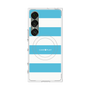 プレミアムスクエアケース with SnapMag［ Big Border - Blue ］