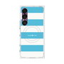 プレミアムスクエアケース with SnapMag［ Big Border - Blue ］