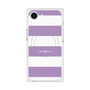 プレミアムスクエアケース with SnapMag［ Big Border - Purple ］