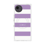 プレミアムスクエアケース with SnapMag［ Big Border - Purple ］