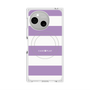 プレミアムスクエアケース with SnapMag［ Big Border - Purple ］