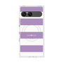 プレミアムスクエアケース with SnapMag［ Big Border - Purple ］