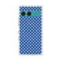 プレミアムスクエアケース with SnapMag［ Small Dot - Blue ］