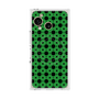 プレミアムスクエアケース with SnapMag［ Shower Dot - Green ］