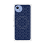 プレミアムスクエアケース with SnapMag［ Dot Circle - Navy ］