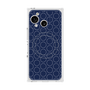 プレミアムスクエアケース with SnapMag［ Dot Circle - Navy ］