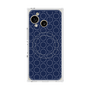 プレミアムスクエアケース with SnapMag［ Dot Circle - Navy ］