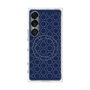 プレミアムスクエアケース with SnapMag［ Dot Circle - Navy ］