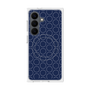 プレミアムスクエアケース with SnapMag［ Dot Circle - Navy ］