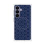 プレミアムスクエアケース with SnapMag［ Dot Circle - Navy ］