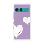 プレミアムスクエアケース with SnapMag［ Two Hearts - Purple ］