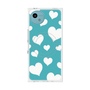 プレミアムスクエアケース with SnapMag［ Dot Hearts - Blue ］