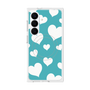 プレミアムスクエアケース with SnapMag［ Dot Hearts - Blue ］