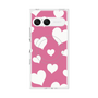 プレミアムスクエアケース with SnapMag［ Dot Hearts - Pink ］