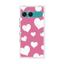 プレミアムスクエアケース with SnapMag［ Dot Hearts - Pink ］