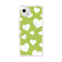 プレミアムスクエアケース with SnapMag［ Dot Hearts - Green ］