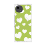 プレミアムスクエアケース with SnapMag［ Dot Hearts - Green ］