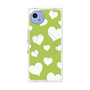 プレミアムスクエアケース with SnapMag［ Dot Hearts - Green ］