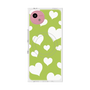 プレミアムスクエアケース with SnapMag［ Dot Hearts - Green ］