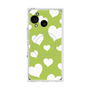 プレミアムスクエアケース with SnapMag［ Dot Hearts - Green ］