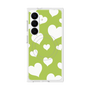 プレミアムスクエアケース with SnapMag［ Dot Hearts - Green ］