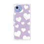 プレミアムスクエアケース with SnapMag［ Dot Hearts - Purple ］