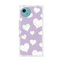 プレミアムスクエアケース with SnapMag［ Dot Hearts - Purple ］